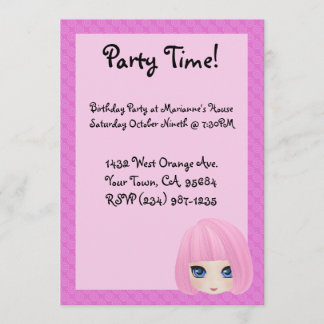 Party Invitation Girly Girl Marianne