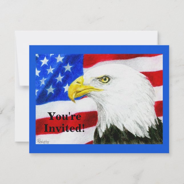 Party Invitation - Patriotic - "American Pride" (Front)