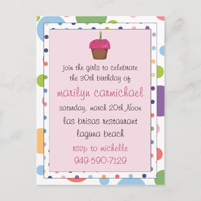 Party Invitation Postcard (Front)