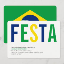 Party: Invitations: Brazil: Peruvian Flag