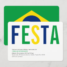 Party: Invitations: Brazil: Peruvian Flag