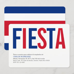 Party: Invitations: Costa Rica: Costa Rican Flag Invitation