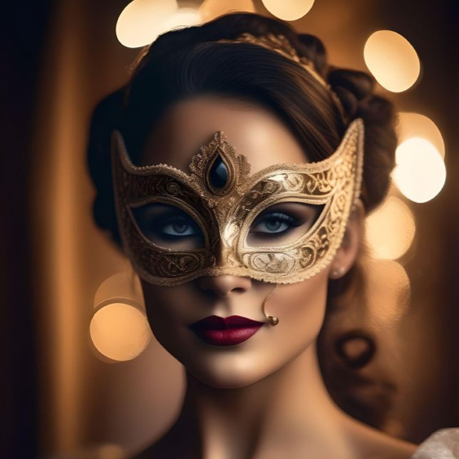 Party Invitations - Mardi Gras Theme (Mardi Gras Party - Masquerade Ball themed party invitations)