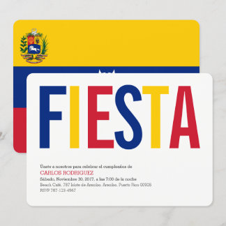 Party: Invitations: Venezuela: Venezuelan Flag Invitation