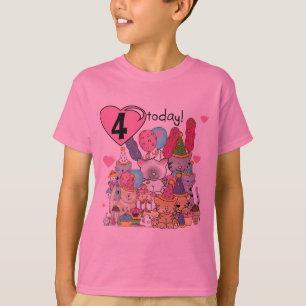 Party Kittens 4th Birthday T-shirts and gifts