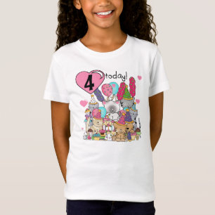 Party Kittens 4th Birthday T-shirts and gifts