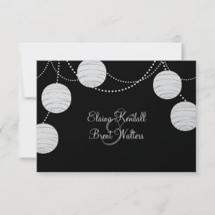 Party Lanterns in Silver RSVP Card