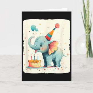 Party Large With This Happy Birthday Elephant Grap Card
