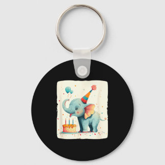 Party Large With This Happy Birthday Elephant Grap Key Ring