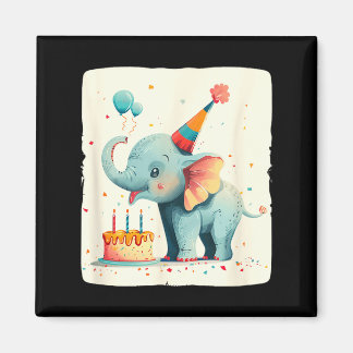 Party Large With This Happy Birthday Elephant Grap Magnet