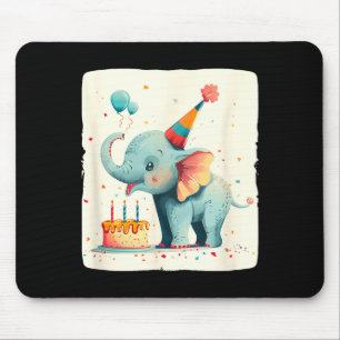 Party Large With This Happy Birthday Elephant Grap Mouse Mat