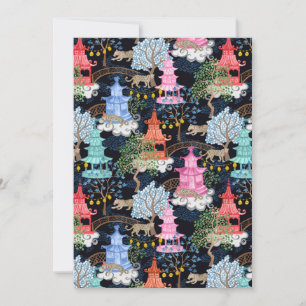 Party Leopards on Black Invitation