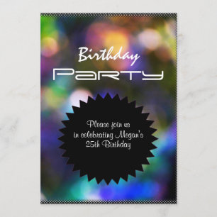 Party Lights Birthday Party Invitation