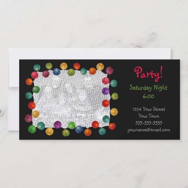 Party Lights Black Photocard (Front)