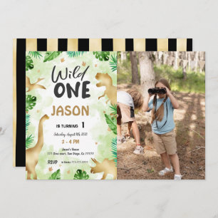 Party Like A Dinosaur, Birthday Photo Invitation