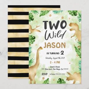 Party Like A Dinosaur, Dinosaur Birthday Invitation