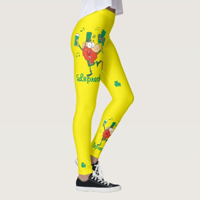 Party Like A Leprechaun St. Patrick's  Leggings (Right)