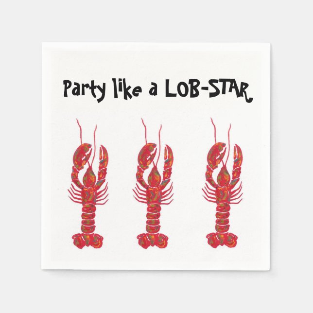 Party like a Lob-star Napkins (Front)