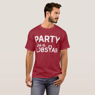 Party Like a Lobstar with Illustrated Lobster T-Shirt