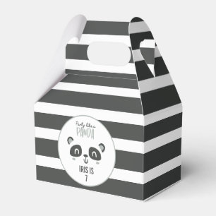 Party like a panda bright colorful birthday favour box