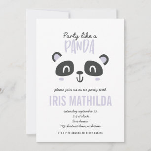 Party like a panda bright colourful birthday