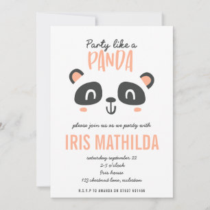 Party like a panda bright colourful birthday