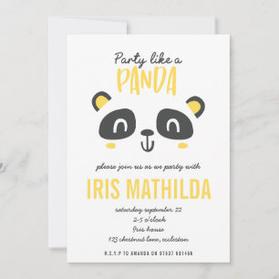 Party like a panda bright colourful birthday