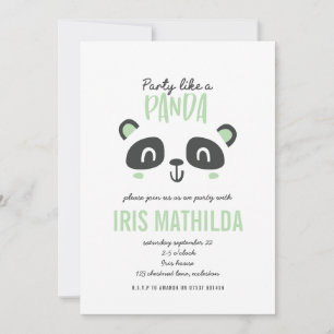 Party like a panda bright colourful birthday