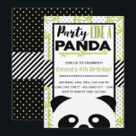 Party Like a Panda Kids Birthday Invitation<br><div class="desc">I take pride in all my designs, If you have any questions, want custom changes made to the design, or want coordinating items to match & need me to create it, please contact Megan with Emma Sue Bow-tique directly at megan@emmasuebowtique.com . Zazzle is now offering digital files, however if you...</div>