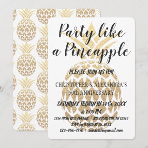 Party Like a Pineapple 50th Wedding Anniversary Invitation