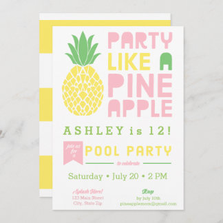Party Like A Pineapple Invitation