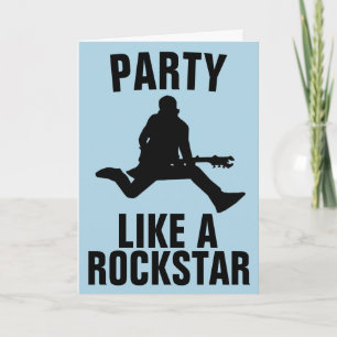 PARTY LIKE A ROCK STAR BIRTHDAY greeting CARD