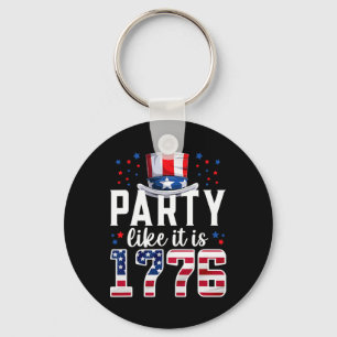 Party Like It Is 1776 4th Of July America Independ Key Ring