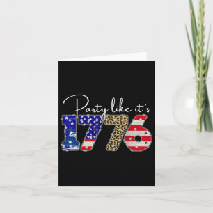 Party Like It Is 1776 Funny July 4th Party Like It Card