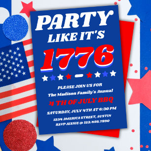 Party Like It’s 1776 Patriotic USA Celebration Invitation