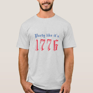 Party like it’s 1776 red & blue vintage typography T-Shirt