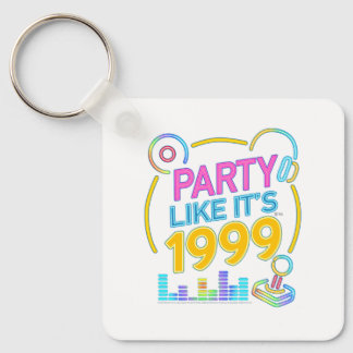 Party Like It’s 1999®™ – Neon Soundtrack Key Ring