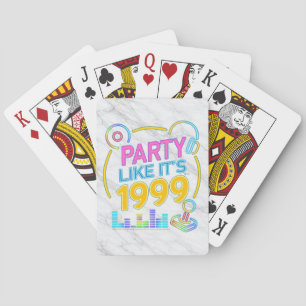 Party Like It’s 1999®™ – Neon Soundtrack Playing Cards