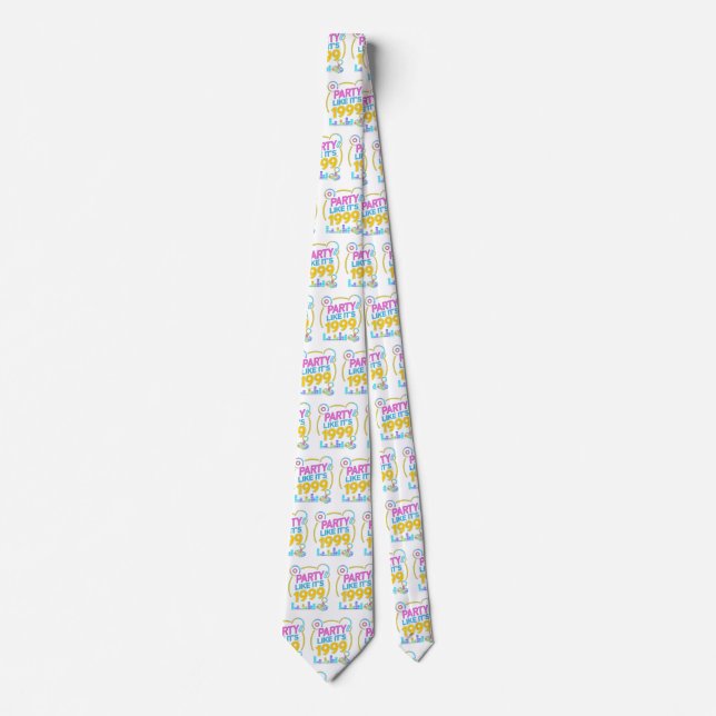 Party Like It’s 1999®™ – Neon Soundtrack Tie (Front)