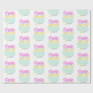 Party Like It’s 1999®™ – Neon Voltage Wrapping Paper