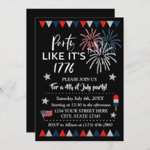 Party Like It's 1776 // 4th Of July Party Invite
