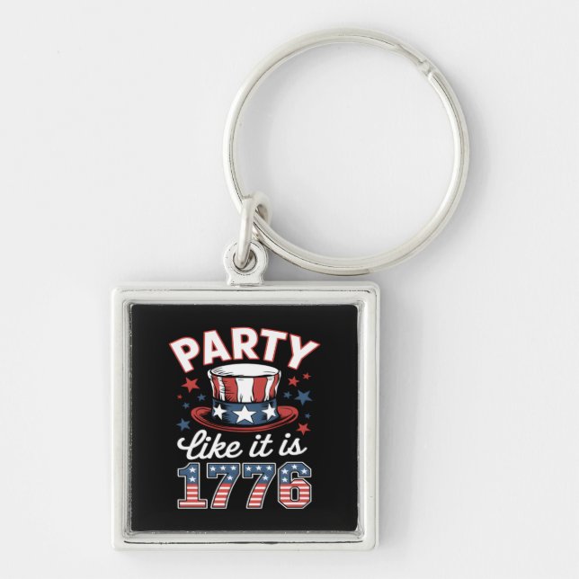 Party Like It's 1776 #JF0012 Key Ring (Front)