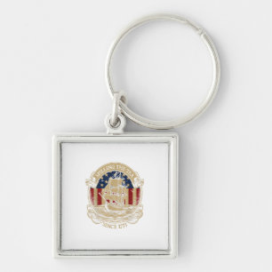 Party Like It's 1776 – Retro George Washington Des Key Ring