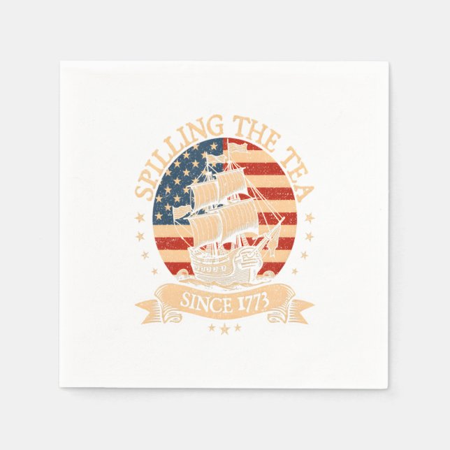 Party Like It's 1776 – Retro Patriotic Bow Napkin (Front)
