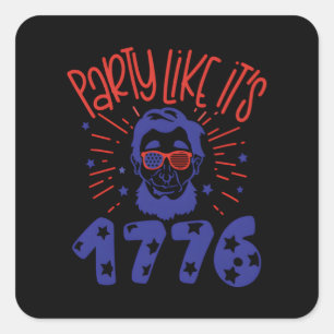 Party Like It's 1779 Treding Square Sticker