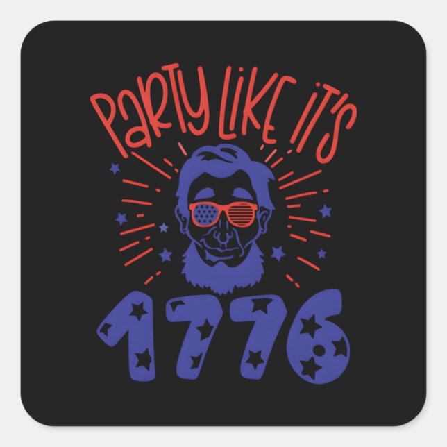 Party Like It's 1779 Treding Square Sticker (Front)