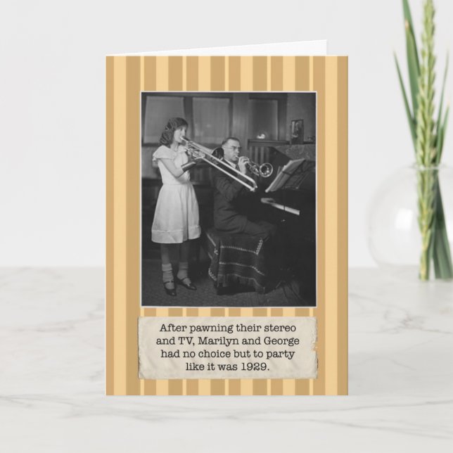 Party Like It's 1929 Birthday Card (Front)