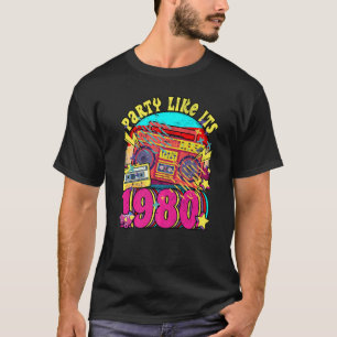 Party like its 1980 80s 90s Retro Vintage white Di T-Shirt