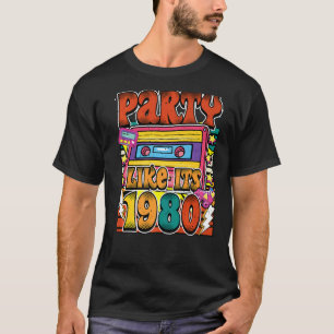 Party like its 1980 80s 90s Retro Vintage white Di T-Shirt