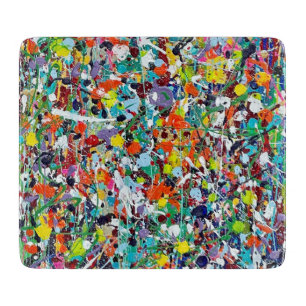 Party Like it's 1999 6x7 Deco Glass Cutting Board